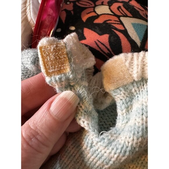 CPK Cabbage Patch Kids Vtg Baby Bean Butt BBB Blue Knit Sleeper Outfit RARE - Picture 10 of 10